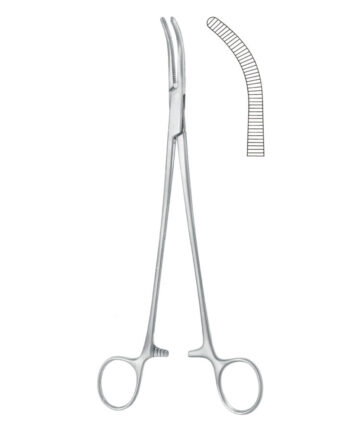 clamp forceps, acc. to Moynihan, curved