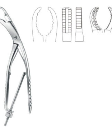 Bone surgery , Bone holding forceps, acc. to UlriCh, curved