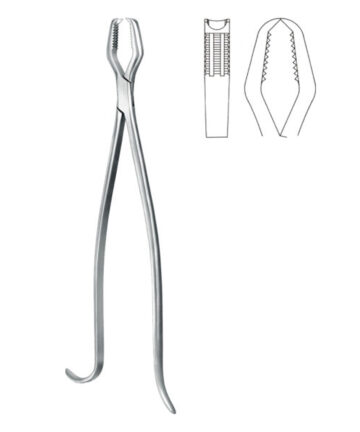 Bone surgery , Bone holding forceps, acc. to acc. to Lane, without lock