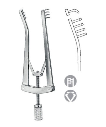 Wound Spreader (According to Alm, Blunt, 4 x 4 Teeth)