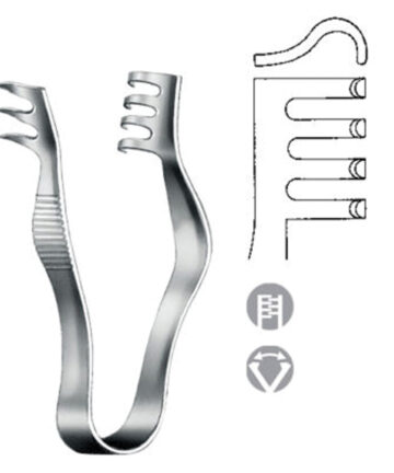 Wound Spreader (Blunt, 3 x 4 Teeth)