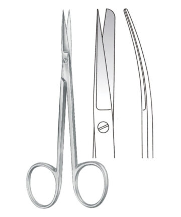Delicate Curved Scissors with Pointed Blunt Tips