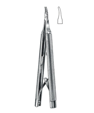 Micro Needle Holder (Curved, With Lock)